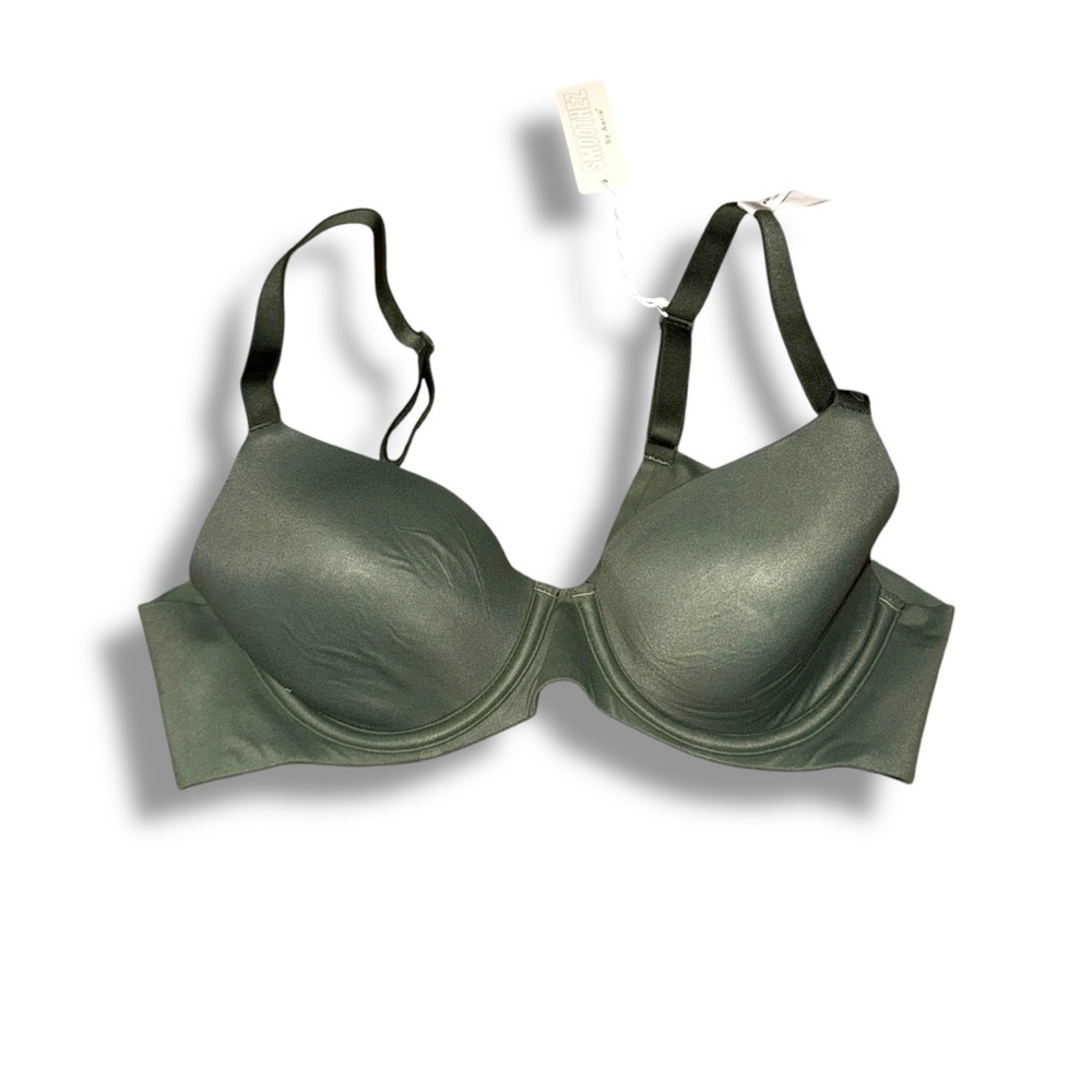 Aerie Smoothez Full Coverage‎ Underwire Olive Green Bra Sz 34A NEW Adjustable